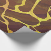 Giraffe Brown and Yellow Print Cadeaupapier (Hoek)