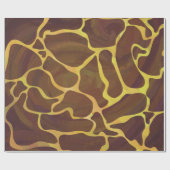 Giraffe Brown and Yellow Print Cadeaupapier (Vlak)