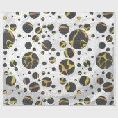 Giraffe Brown and Yellow Print Cadeaupapier (Vlak)