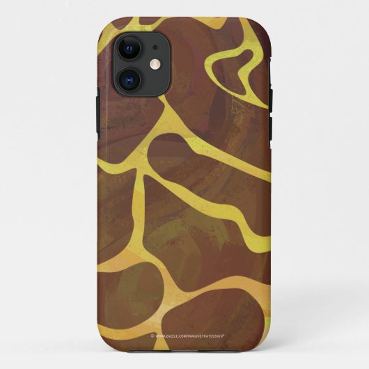 Giraffe Brown and Yellow Print Case-Mate iPhone Case (Achterkant)