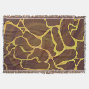 Giraffe Brown and Yellow Print Deken