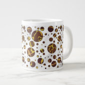 Giraffe Brown and Yellow Print Grote Koffiekop (Voorkant rechts)