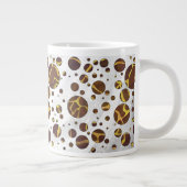 Giraffe Brown and Yellow Print Grote Koffiekop (Rechts)