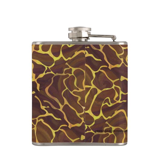 Giraffe Brown and Yellow Print Heupfles (Achterkant)