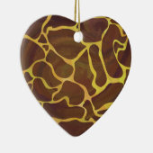 Giraffe Brown and Yellow Print Keramisch Ornament (Rechts)