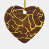 Giraffe Brown and Yellow Print Keramisch Ornament (Voorkant)