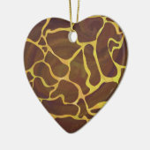 Giraffe Brown and Yellow Print Keramisch Ornament (Links)