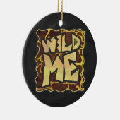 Giraffe Brown and Yellow Print Keramisch Ornament (Rechts)