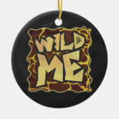 Giraffe Brown and Yellow Print Keramisch Ornament (Voorkant)