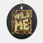 Giraffe Brown and Yellow Print Keramisch Ornament (Links)