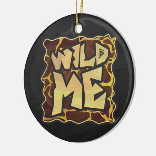 Giraffe Brown and Yellow Print Keramisch Ornament (Links)