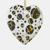 Giraffe Brown and Yellow Print Keramisch Ornament (Rechts)