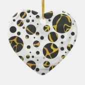 Giraffe Brown and Yellow Print Keramisch Ornament (Voorkant)