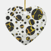 Giraffe Brown and Yellow Print Keramisch Ornament (Achterkant)