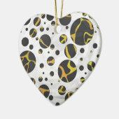 Giraffe Brown and Yellow Print Keramisch Ornament (Links)