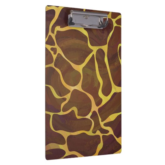 Giraffe Brown and Yellow Print Klembord (Rechts)