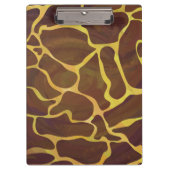 Giraffe Brown and Yellow Print Klembord (Voorkant)