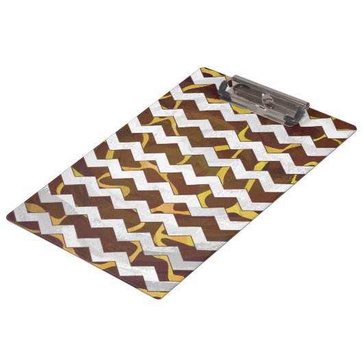 Giraffe Brown and Yellow Print Klembord (Gekanteld)