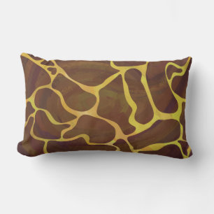 Giraffe Brown and Yellow Print Kussen