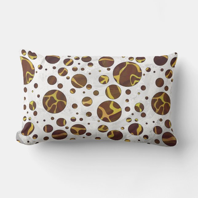 Giraffe Brown and Yellow Print Kussen (Voorkant)