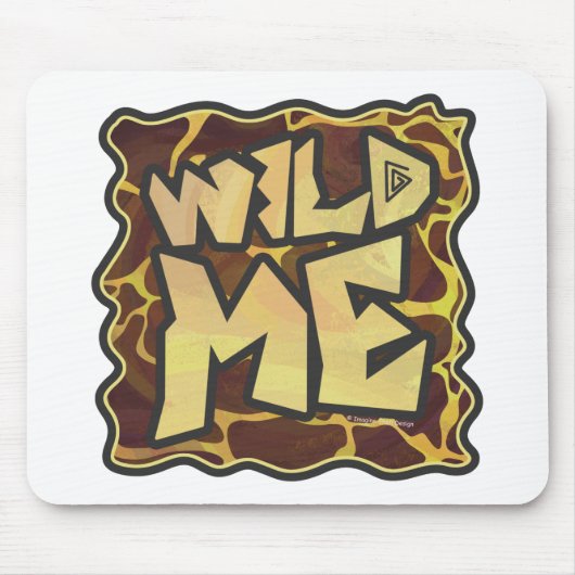 Giraffe Brown and Yellow Print Muismat (Voorkant)