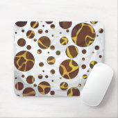 Giraffe Brown and Yellow Print Muismat (Met muis)