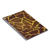 Giraffe Brown and Yellow Print Notitieboek (Rechterzijde)