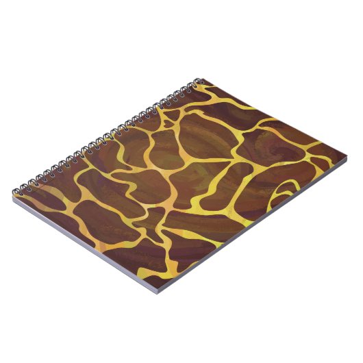 Giraffe Brown and Yellow Print Notitieboek (Linkerzijde)