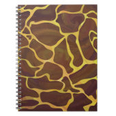Giraffe Brown and Yellow Print Notitieboek (Voorkant)