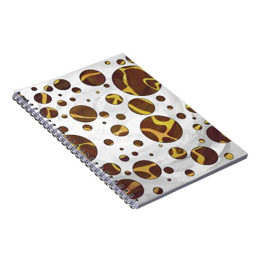 Giraffe Brown and Yellow Print Notitieboek (Rechterzijde)