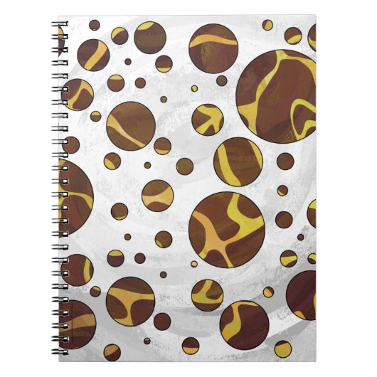 Giraffe Brown and Yellow Print Notitieboek (Voorkant)