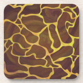 Giraffe Brown and Yellow Print Onderzetter (Voorkant)