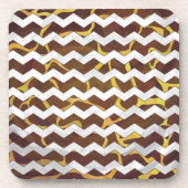 Giraffe Brown and Yellow Print Onderzetter (Voorkant)