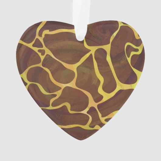 Giraffe Brown and Yellow Print Ornament (achterkant)