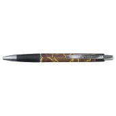 Giraffe Brown and Yellow Print Pen (Achterkant)