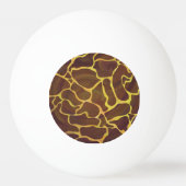 Giraffe Brown and Yellow Print Pingpongbal (Voorkant)