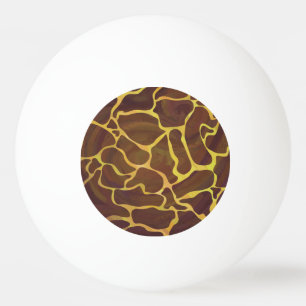 Giraffe Brown and Yellow Print Pingpongbal