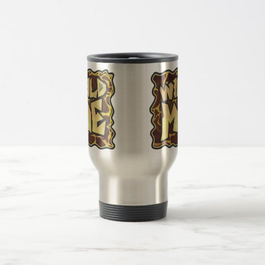 Giraffe Brown and Yellow Print Reisbeker (Center)