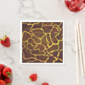 Giraffe Brown and Yellow Print Servet (Insitu)