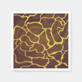 Giraffe Brown and Yellow Print Servet (Voorkant)