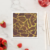 Giraffe Brown and Yellow Print Servetten (Insitu)