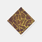 Giraffe Brown and Yellow Print Servetten (Hoek)