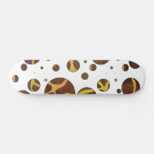 Giraffe Brown and Yellow Print Skateboard (Horizontaal)
