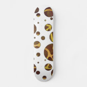 Giraffe Brown and Yellow Print Skateboard (Voorkant)