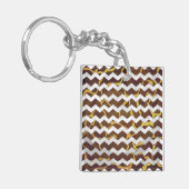 Giraffe Brown and Yellow Print Sleutelhanger (Voorkant Links)