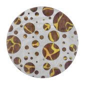 Giraffe Brown and Yellow Print Snijplank (Voorkant)