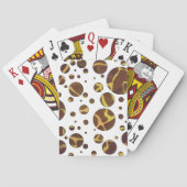 Giraffe Brown and Yellow Print Speelkaarten (Achterkant)