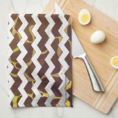 Giraffe Brown and Yellow Print Theedoek (Quarter Fold)
