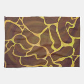Giraffe Brown and Yellow Print Theedoek (Horizontaal)