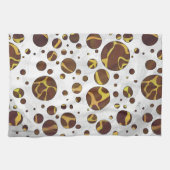 Giraffe Brown and Yellow Print Theedoek (Horizontaal)